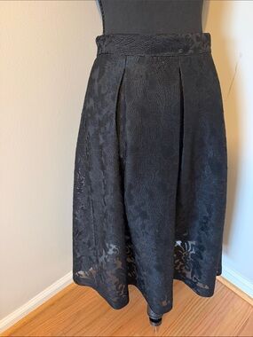 bebe Black Lace Circle Skirt